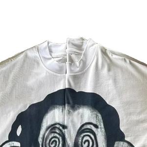 เสื้อครอปโอเวอร์ไซส์ผ้าฝ้าย250 100% น้ำหนักเบาเสื้อครอปโอเวอร์ไซส์ทำจากผ้าฝ้ายทำให้ฟิตเนสพิมพ์ลาย - Product Image 3