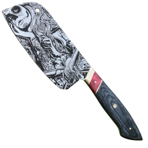 Couteaux de cuisine Damas haut de gamme avec lame large, manche en bois durable pour chefs professionnels, préparation des légumes - Product Image 4