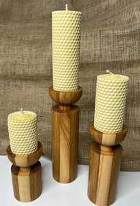 Portavelas de Madera Ecológico Personalizado, Cilindro para Velas de Té, Hecho a Mano con Impresión Tipográfica para Hogar, Bodas, Navidad - Product Image 3