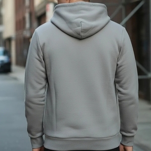 Sudadera con capucha de forro polar para hombre, estilo vintage, extragrande, con patrón liso, cuello con capucha, 420 g/m², con relieve, antiencogimiento, ideal para primavera - Product Image 2