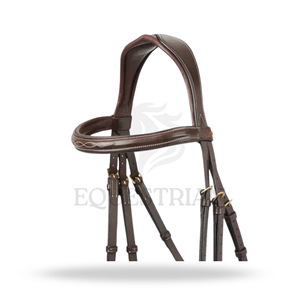 Bridon à double nezette pleine taille pour l'équitation anglaise, pour le contrôle du cheval - Product Image 4