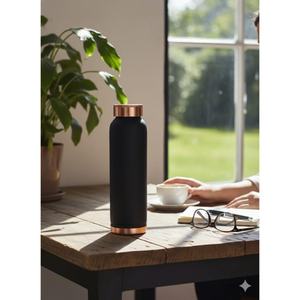 Bouteille en cuivre étanche sans joint, disponible en grandes quantités, logo personnalisé accepté, bouteille en cuivre avec revêtement noir - Product Image 5