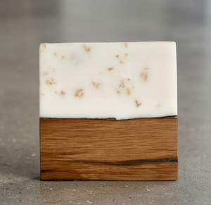Modern Wood Coaster With White <b>Resin</b> <b>Top</b> Non-Slip Design For <b>Table</b> Mats And Pads Home Tabletop Accessories - Product Image 1