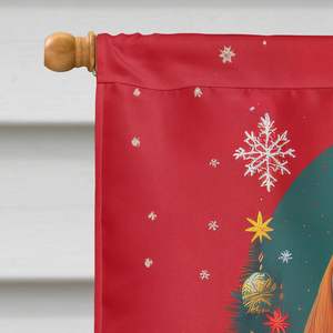 Gran Multicolor poliéster vacaciones Navidad casa bandera Bloodhound porche manga poste decorativo patio Banner ilustraciones colgante de pared - Product Image 3