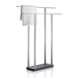 Porte-serviettes autoportant en métal à base lourde pour salle de bain, avec barres élégantes pour suspendre les serviettes de bain - Product Image 6