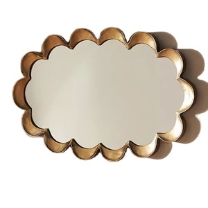 Modern Stylish Decorative Flaw <b>Wall</b> <b>Mirror</b> <b>Bathroom</b> and Living Room Brass Antique <b>Wall</b> <b>Mirror</b> - Product Image 1