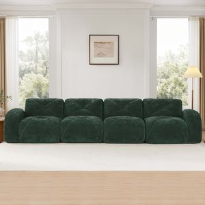 Divano Imbottito Senza Struttura in Velluto Morbido 140 cm, Spugna ad Alta Densità 32D, Design Ergonomico, Nessun Montaggio Richiesto per Soggiorno - Product Image 2