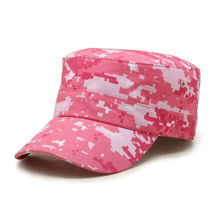 Gorra de Cadete con Camuflaje Digital Rosa, Ajustable, de Copa Plana, para Mujer - Product Image 1