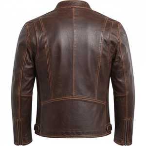 Vestes en cuir d'hiver confortables et douces pour hommes, vestes en cuir décontractées, qualité supérieure, vêtements d'extérieur élégants, cuir souple - Product Image 2