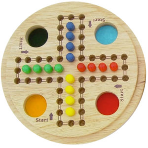Juego de Mesa Ludo de Madera Hecho a Mano, Juego de Ludo Deluxe con Caja de Almacenamiento, Juego de Mesa Clásico Vintage para Fiestas Familiares y Viajes - Product Image 6