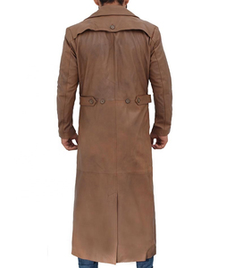Abrigo de Cuero para Hombre, Estilo Lujoso, Abrigo Largo, Chaqueta de Cuero con Acabado Premium, Ajuste Cómodo, Prenda de Moda para Hombre, Uso en Exteriores en Invierno - Product Image 2