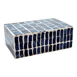Most Selling Perilla Home Rustic Wooden <b>Storage</b> <b>Box</b> <b>Blue</b> and Off White Top Keepsake Gift <b>Box</b> For Home and Office use - Product Image 2