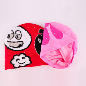 Gorros de mohair, acrílicos, tejidos en jacquard, de alta calidad, diseño nuevo de invierno, con logo personalizado. - Product Image 3