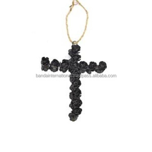 Artículo decorativo colgante de hierro con revestimiento de polvo negro terminado para decoración del hogar y otra decoración navideña - Product Image 1