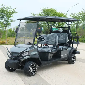Yüksek kalite ucuz elektrikli Golf arabası 4 tekerlekten çekiş Off-road 6 koltuk 72v elektrikli Golf arabası