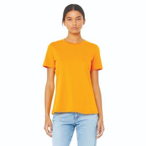 T-shirt à manches courtes en jersey décontracté pour femme, en coton peigné et filé en anneau 100 % Airlume, qualité durable, 32 fils simples, 4,2 oz, couleur or - Product Image 1