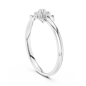 Anillo Minimalista de Oro Amarillo Sólido de 14k para Mujer con Diamantes Redondos de Corte Brillante y Piedras Cultivadas en Laboratorio, para Uso Diario, Apilable - Product Image 4
