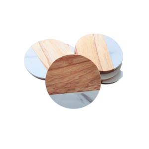 Modern Luxury Half-<b>Dipped</b> Brass Coasters Set Of 4 Minimalist Geometric Round Metal Drink Mats For Home And <b>Bar</b> Table Decoration - Product Image 3
