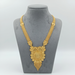 DIVYORO Gold Plated <b>Copper</b> Alloy Classic Statement Necklace for Women's Adjustable Length Bead <b>Chain</b> Pendant Design All - Product Image 1