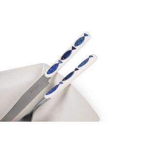 Set di Posate Excelsa 24 Pezzi in Acciaio Oceanico Multicolore con Design a Pesce - Product Image 3