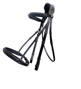Brida anatómica de cuero de caballo elegante al mejor precio, duradero, suave, acolchado, origen inglés, producto de equitación ecuestre, Halter occidental - Product Image 1