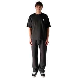 Camiseta Negra Oversize de Algodón para Hombre con Logo Minimalista en el Pecho, Estilo Urbano, Manga Corta, Casual, de Moda, Venta al por Mayor, Fabricante OEM - Product Image 6