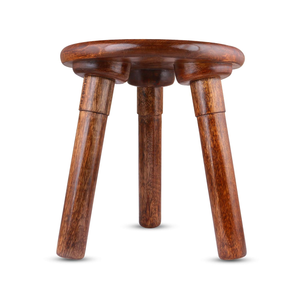Tabouret portable à trois pieds en bois massif, chaise légère et compacte pour l'extérieur et l'intérieur, repose-pieds rustique, mobilier de maison - Product Image 2