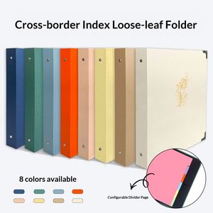 Metal Three-Hole Binder With a Gold-Embossed Inner <b>Pocket</b> for Paper-Based Office Files - Product Image 3