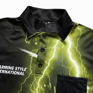 Mens Custom Zipper Polo <b>Dart</b> Shirts With Pocket - Product Image 4