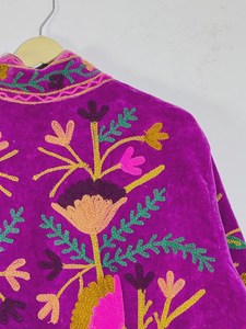 Cotton Quilted <b>Kantha</b> Sanganeri Jaipuri Women's Eco-Friendly Breathable Anti-Wrinkle Quick-Dry Autumn Winter <b>Jacket</b> Regular - Product Image 3