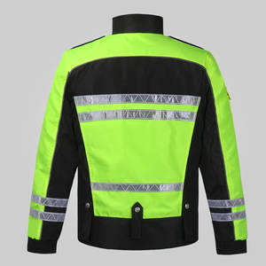 Veste de sécurité pour homme, réfléchissante, haute visibilité, à capuche, veste bomber haute visibilité avec poches et fermeture éclair, imperméable - Product Image 2