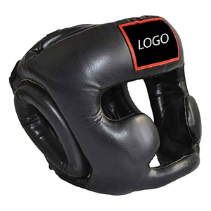MMA Custom OEM Cowhide Leather Protective Breathable Head Guard <b>Boxing</b> Helmet for Kickboxing Training Sparring Karate Taekwondo - Product Image 3