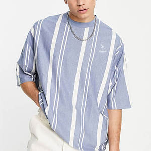 Camiseta Oversize Moderna y Cómoda, Precio de Fábrica, Mejor Material, 100% Algodón, Corte Holgado, Camiseta Oversize Estampada para Hombre - Product Image 1