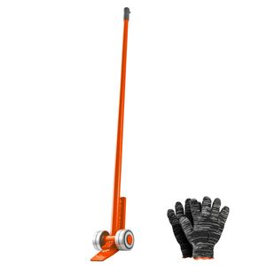 Carrello a leva in acciaio al carbonio con capacità di carico di 6600 libbre, barra a leva da 56 pollici con ruote per pallet di grandi dimensioni, stile a scalpello - Product Image 1