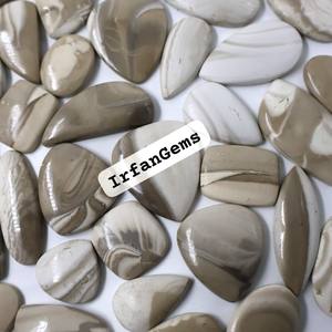 Wholesale Natural Flint Agate Cabochon Smooth Hand Polished Semi Precious Loose Gemstones Flat Back Smooth Design Flint Jasper - Product Image 1