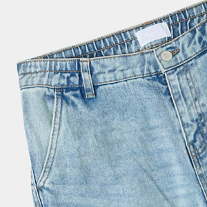 Pantalones Cargo de Mezclilla Azul Claro de Cintura Alta para Mujer, Corte Holgado, con Múltiples Bolsillos, Estilo Casual, para Primavera - Product Image 6