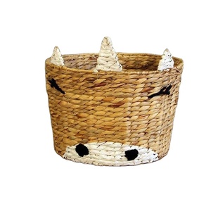 Paniers de rangement en jacinthe d'eau naturelle de haute qualité du Vietnam avec poignées bac organisateur d'approvisionnement moderne - Product Image 1