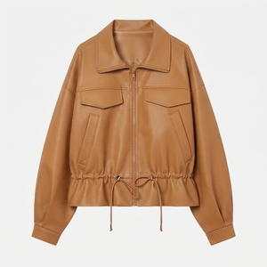 Veste tissée vintage pour femme, coupe-vent, écologique, taille ajustable, décontractée, légère, pour l'extérieur, vente en gros OEM - Product Image 4
