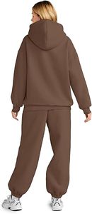 Conjunto Deportivo de Algodón Grueso para Mujer, Talla Grande, con Bordado Personalizado, Proveedor OEM ODM - Product Image 4