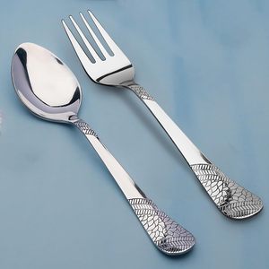 15-Piece Silver <b>Flatware</b> Cutlery Set Premium Stainless Steel Tableware with Wooden Handles Includes 6 Spoons 6 Forks - Product Image 4