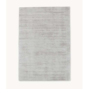 Minimalist Silver Grey Viscose Area Rug Plush Luxury Carpet Soft Modern Handloom Living Room Bedroom Office Nursery Floor Decor - Product Image 2