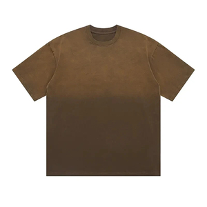 เสื้อยืดเปล่าสไตล์สตรีทแวร์ลายกราฟิกสุดฮิต ไซส์พลัส ล้างสีแบบแอซิดวอช เสื้อยืดวินเทจทรงโอเวอร์ไซส์สำหรับผู้ชาย - Product Image 1