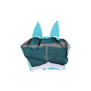 Caballo de malla color verde azulado con orejas para entrenamiento y carreras - Product Image 1