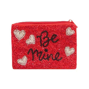 Bolsa de Monedas Hecha a Mano para Fiesta Nupcial con Cuentas de Semillas, Bordado Personalizable, Lujo Clásico, Patrón de Dibujos Animados, Impresión Tipográfica - Product Image 1