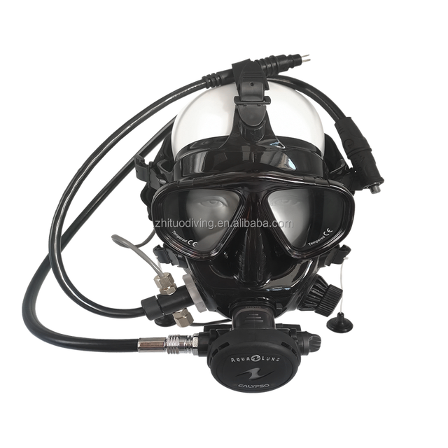 Full Face Scuba Mask with Camera Mount Anti-Fog Anti-Leak Compatible with All Scuba Diving Tank