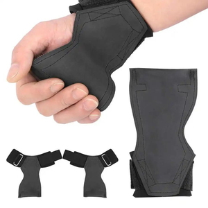 Crochets de musculation en caoutchouc violet personnalisés avec support antidérapant pour les poignets et sangles de levage robustes pour les exercices de traction - Product Image 5