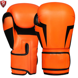 Gants de boxe SUMROOS SI en cuir noir et or avec sangle de poignet réglable, durables, protecteurs, confortables, équipement d'entraînement, design à lacets - Product Image 5
