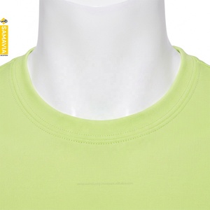 SAMAVIA Men's Lime Green Crew Neck Short Sleeve <b>Polyester</b> <b>T</b>-<b>Shirt</b> Moisture Wicking Regular Fit Summer Wear - Product Image 4