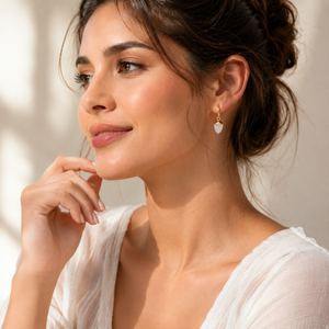 Rainbow Moonstone 31 To 32 mm Ear Wire Shield Shape 925 Sterling Silver Bezal 18K Gold Plated Earrings - Product Image 6
