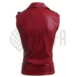 Wholesale Men's <b>Leather</b> vest Breathable <b>Winter</b> Hot Sale Customized Color Logo Men's <b>Leather</b> vest Men - Product Image 2
